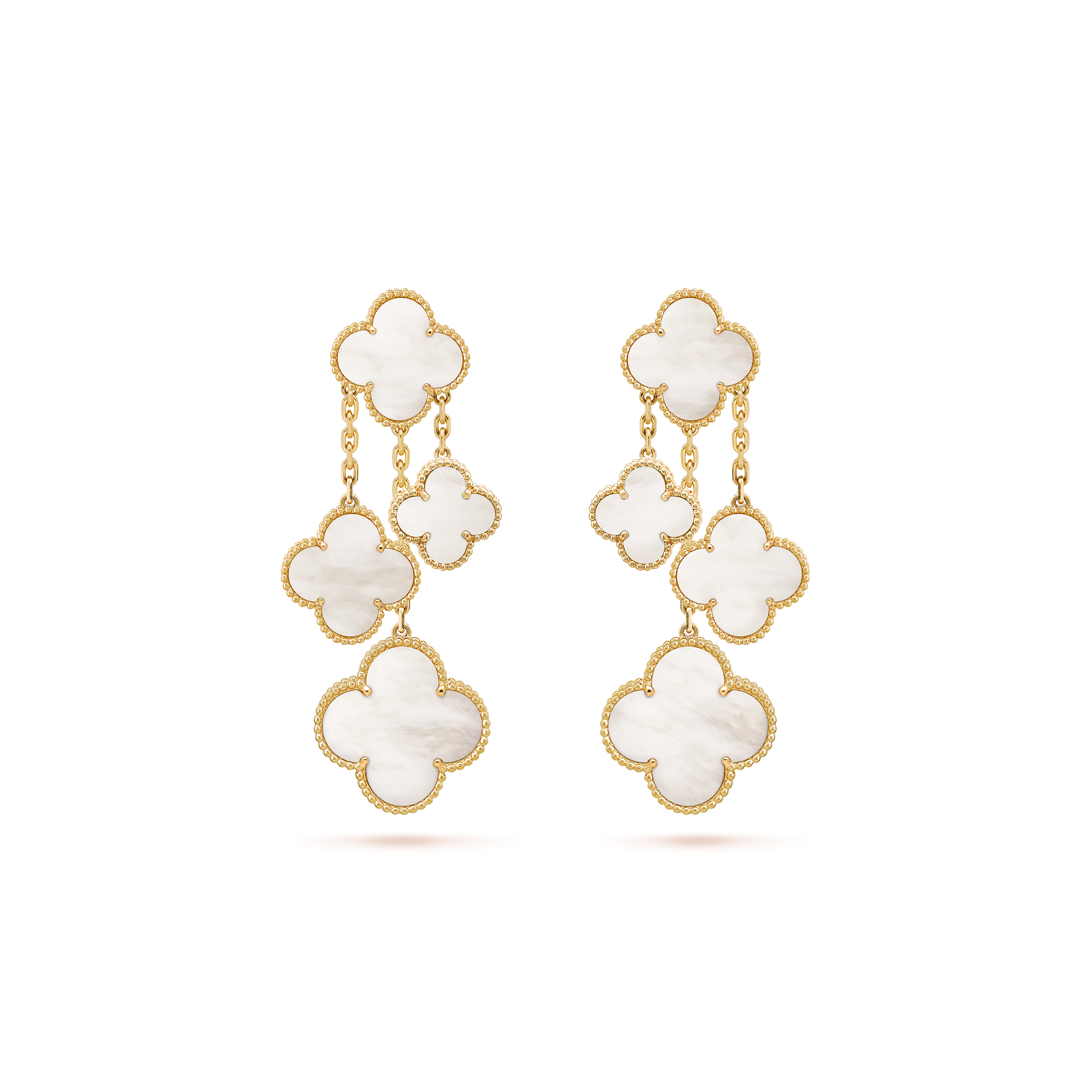 V*N CL*F arpels magic alhambra earrings, 4 motifs vcard78900